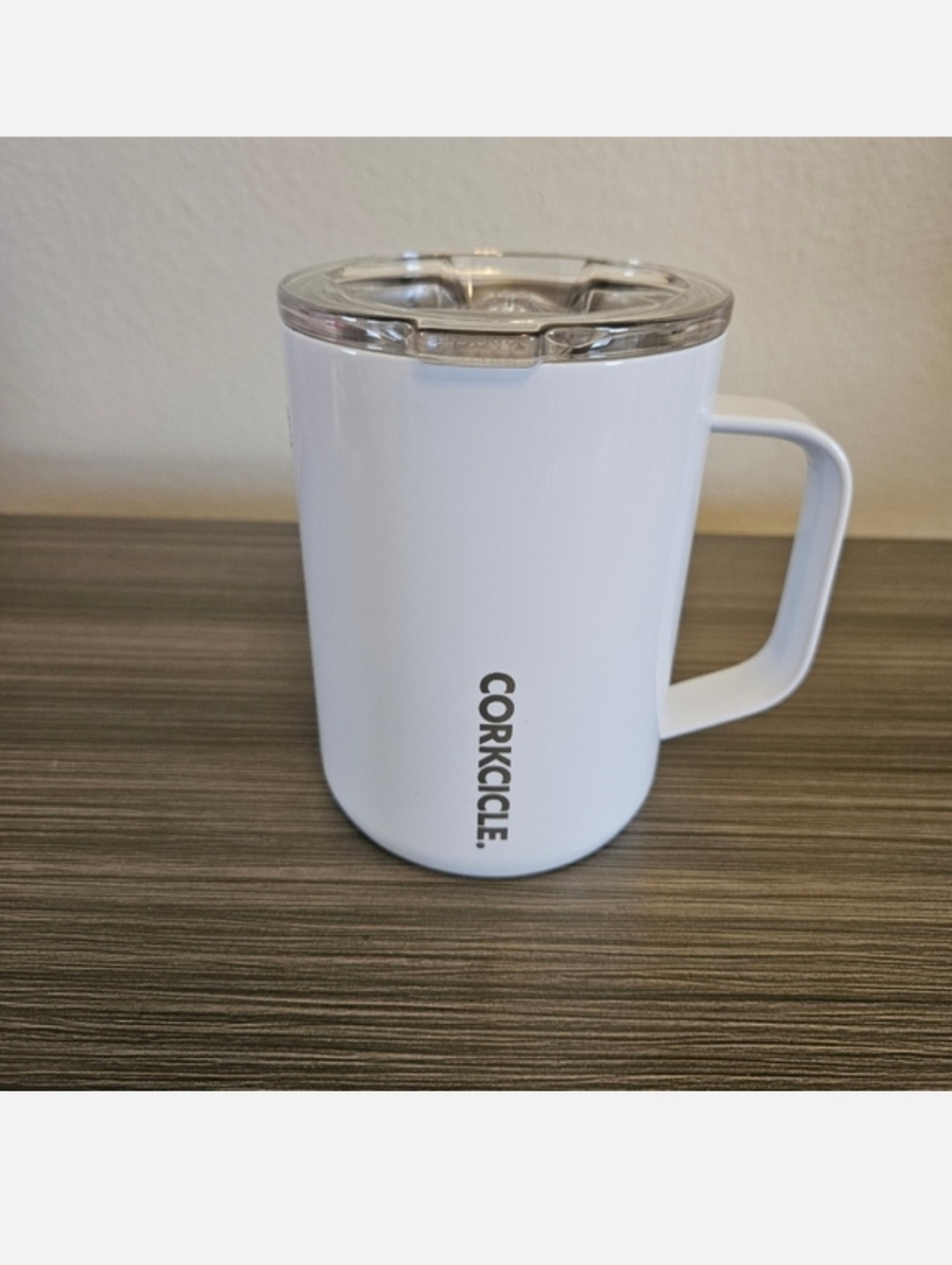 Corkcicle White 16oz Insulated Mug new with tags